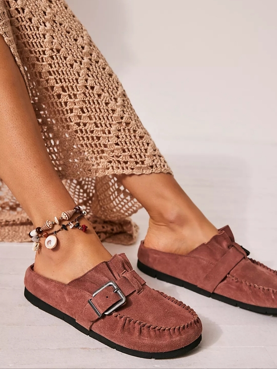 Free People Shoes - Free People After Rising Mule in Sunset Sand Suede